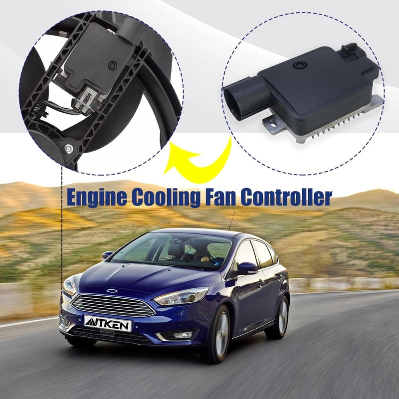AIKEN Engine Cooling Fan Control Module Cooling Fan Motor Relay for Ford Edge & Lincoln MKX 2007-2015, Ford Crown Victoria Town Car Mercury Grand Marquis 2006-2011, 7T4Z8B658A 6W1Z8B658AC. - Image 3